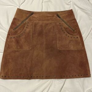 Suede skirt